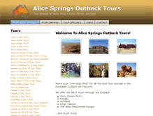 Tablet Screenshot of alicespringsoutbacktours.com